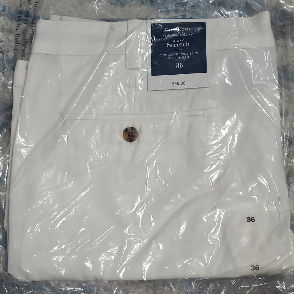 Club Room White Chino Shorts
